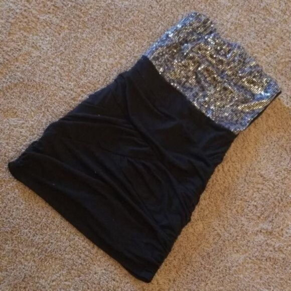 Dress Derek Heart Couture Strapless Sequin COCKTAIL Women's WOMAN'S Large - Picture 7 of 12